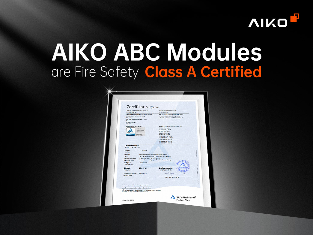 AIKO Solar Achieves Prestigious IEC Certifications for Enhanced Safety and Performance