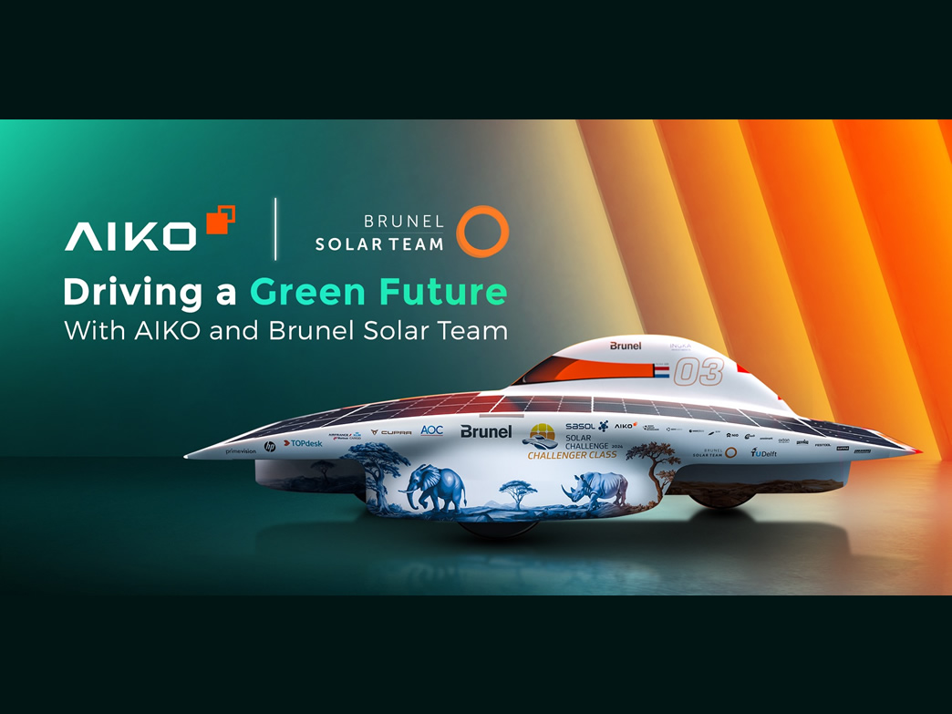 AIKO en Brunel Solar Team kondigen samenwerking aan voor de Sasol Solar Challenge 2024