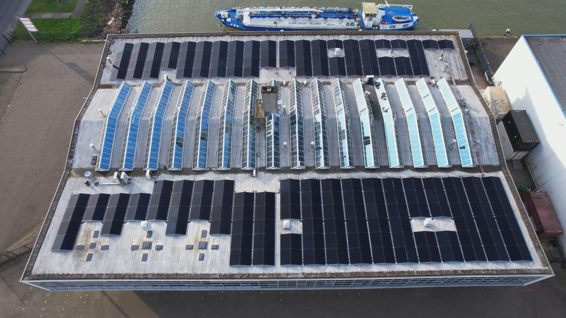 Commercial space of the green power harbor in the Netherlands