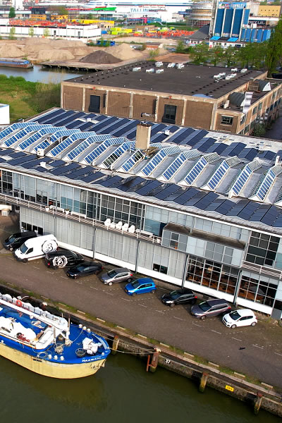 Commercial space of the green power harbor in the Netherlands