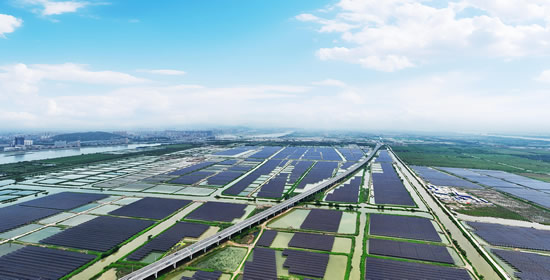 Central fotovoltaica a gran escala (Hezhou Norte, Zhuhai, China)