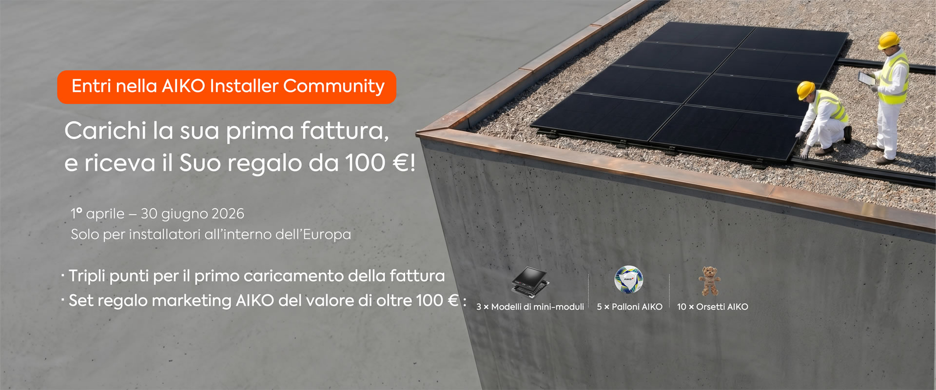 CARICHI LA SUA PRIMA FATTURA, E RICEVA IL SUO REGALO DA 100 €!