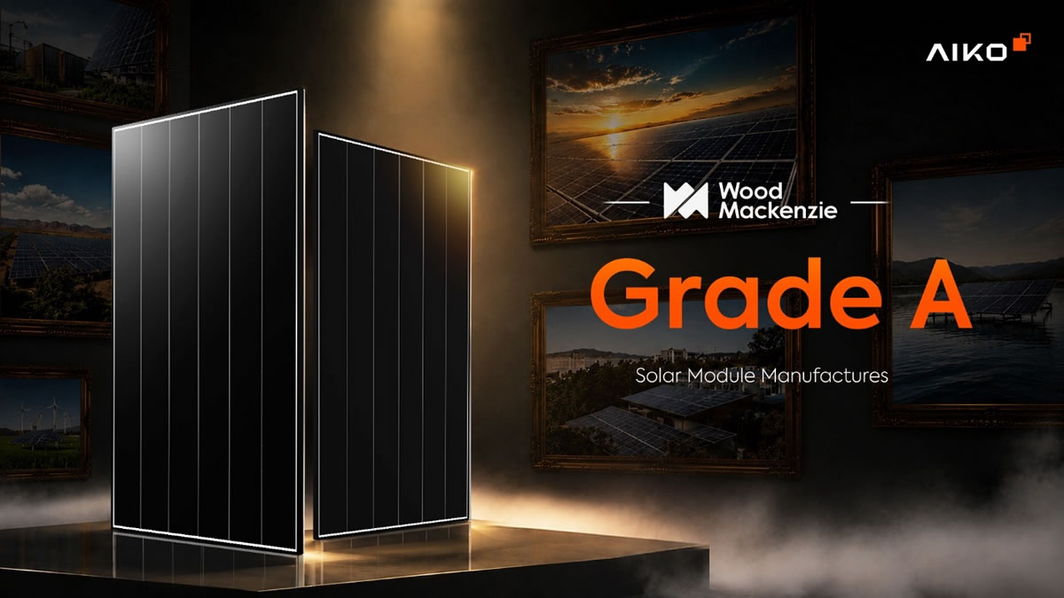 AIKO Achieves Grade A Classification in Wood Mackenzie’s Global Solar Module Manufacturer Ranking 2026