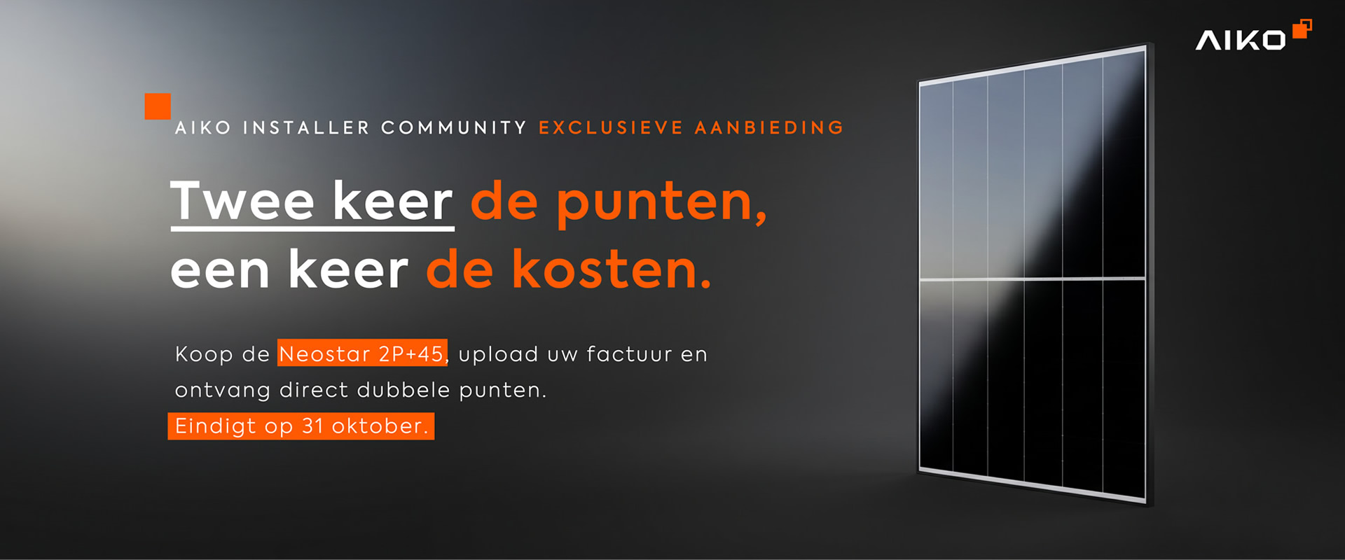 Twee keer de punten, een keer de kosten.