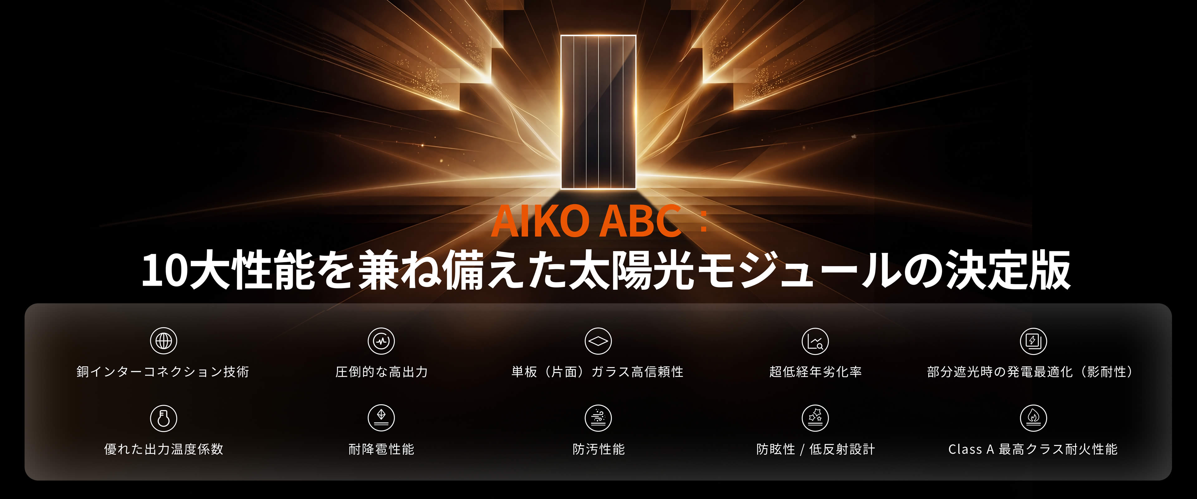 10大性能を兼ね備えた太陽光モジュールの決定版
